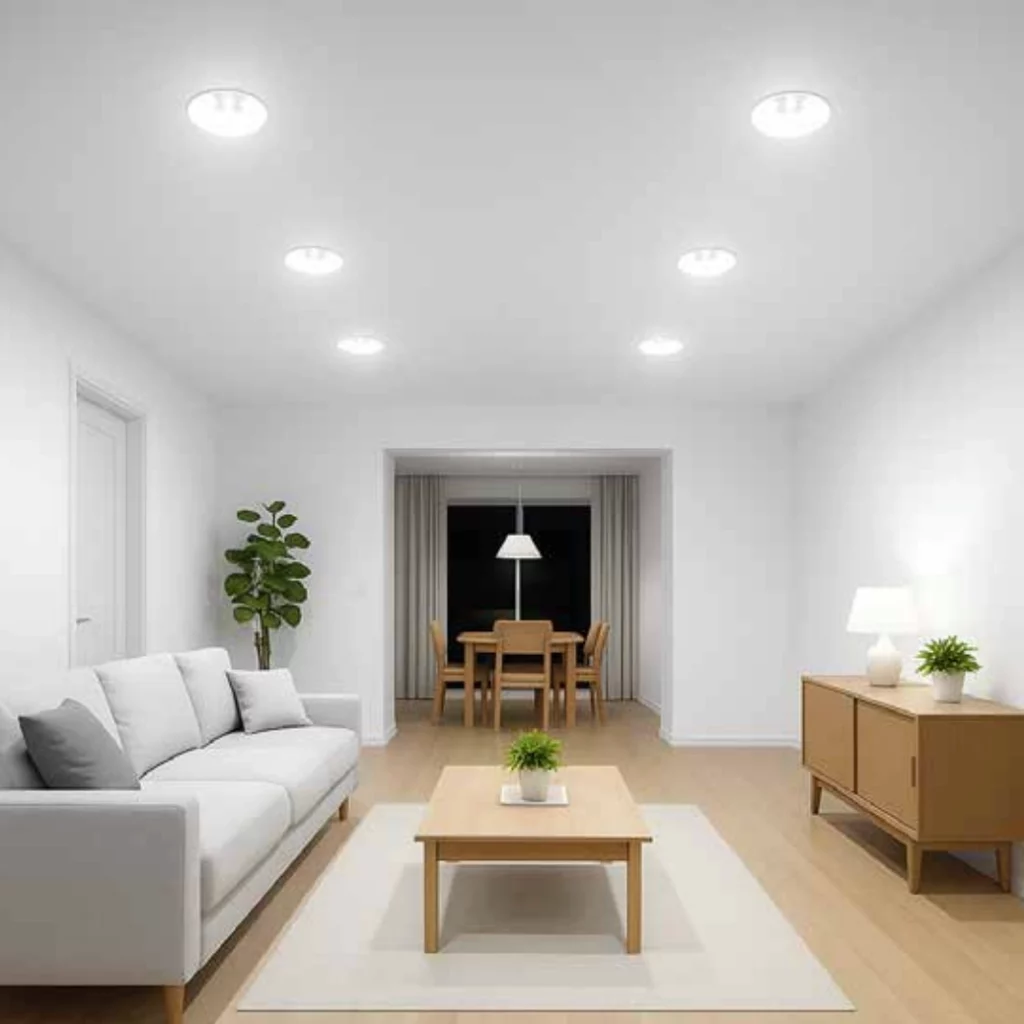 راه‌حل نورپردازی هوشمند با چراغ‌های سقفی سان لوکس برای منازل و پروژه‌های لوکس